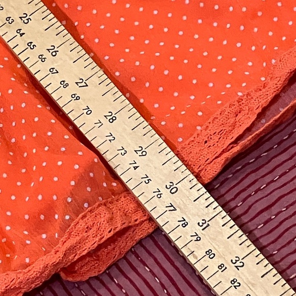 UK2LA women’s small Vibrant Orange polka dot ruffled lined Dress - Picture 10 of 13